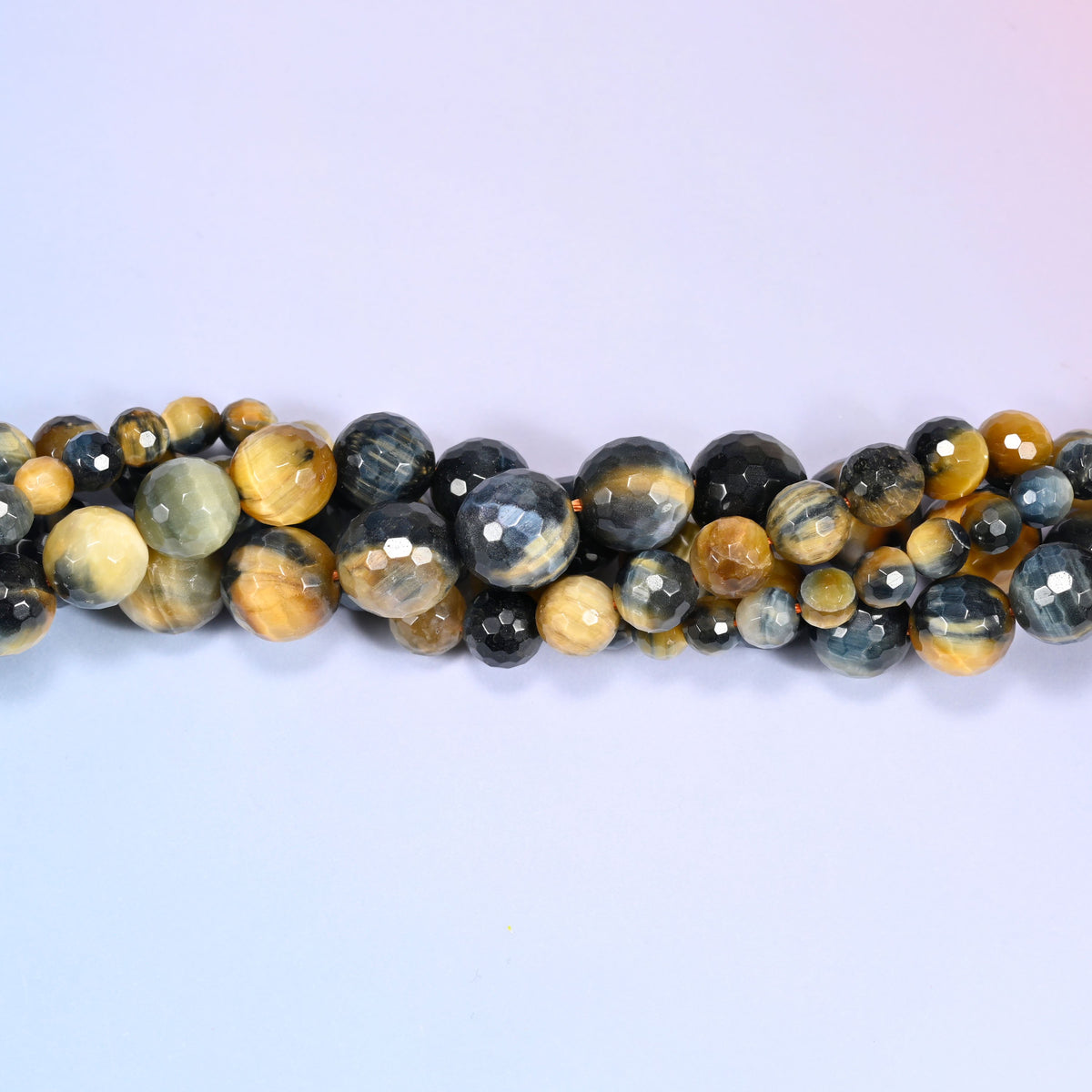 Gold Blue Dream Tiger Eye Faceted Round Beads 6mm 8mm 10mm 12mm Jewelry Making 15 Inch Strand