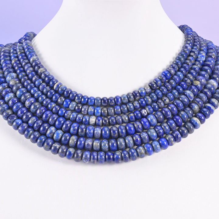Lapis Lazuli beads, rondelle shape, 4x6mm and 5x8mm
