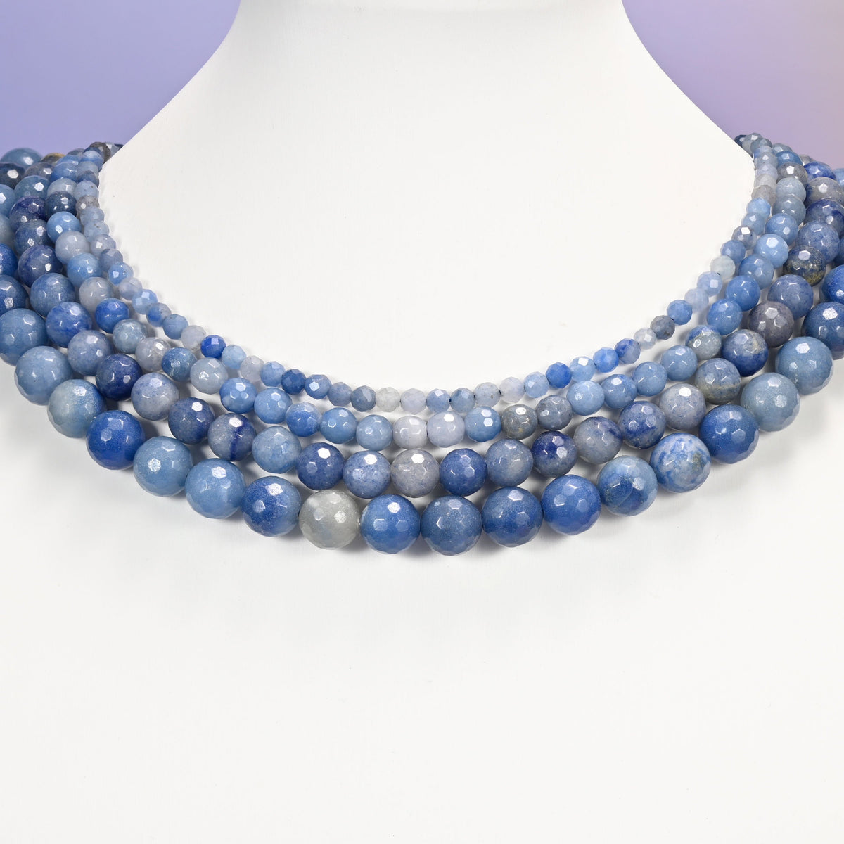 Blue Aventurine beads, faceted round, 4mm, 6mm, 8mm, 10mm