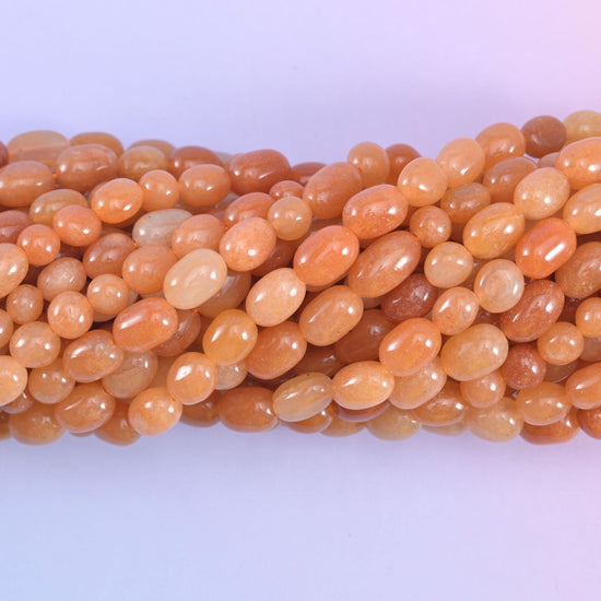 Red Aventurine Pebble Nugget Beads 6-8mm 8-12mm Jewelry Making 15.5" Strand