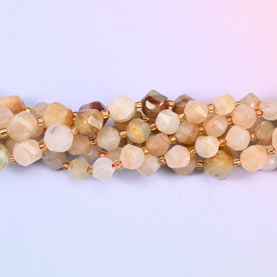 Red Grass Silk Stone beads, sold per 15 inch strand