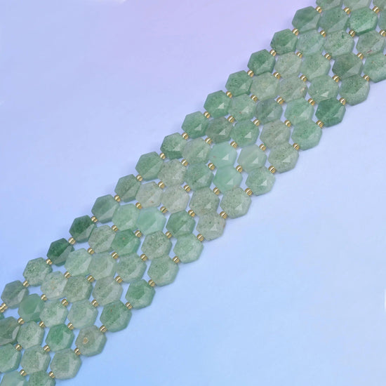Green Strawberry Quartz in soft celadon and sage green.