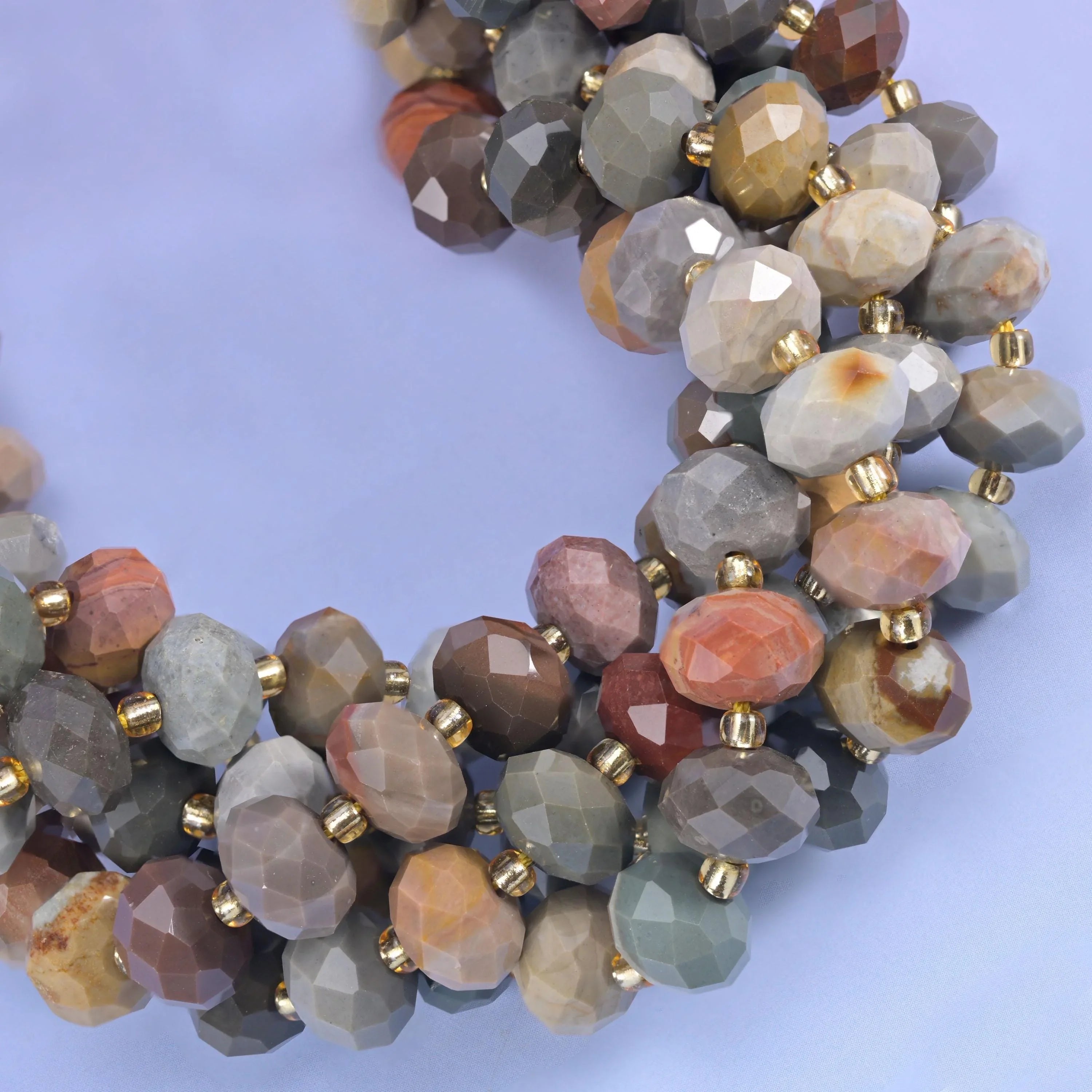 Alashan Agate Faceted Rondelle Beads, hole approximately 1.0mm