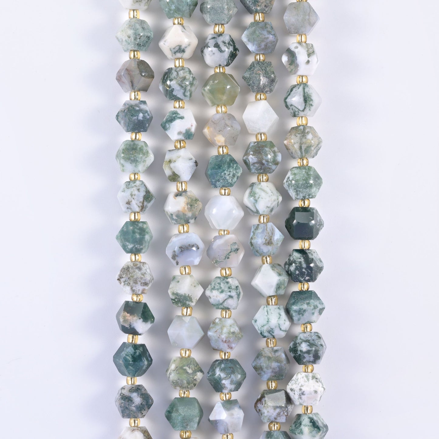 10mm faceted rhombus beads for statement necklaces and wide stacked bracelets.