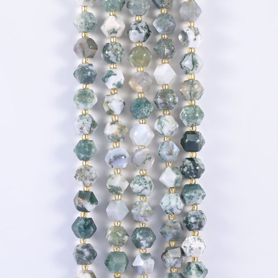 10mm faceted rhombus beads for statement necklaces and wide stacked bracelets.