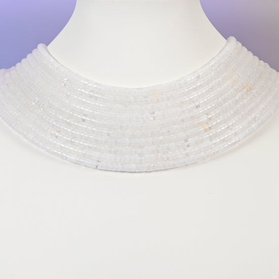 Clear Quartz Smooth Heishi Disc Beads: Jewelry Making Supply, 15.5 Inch Strand