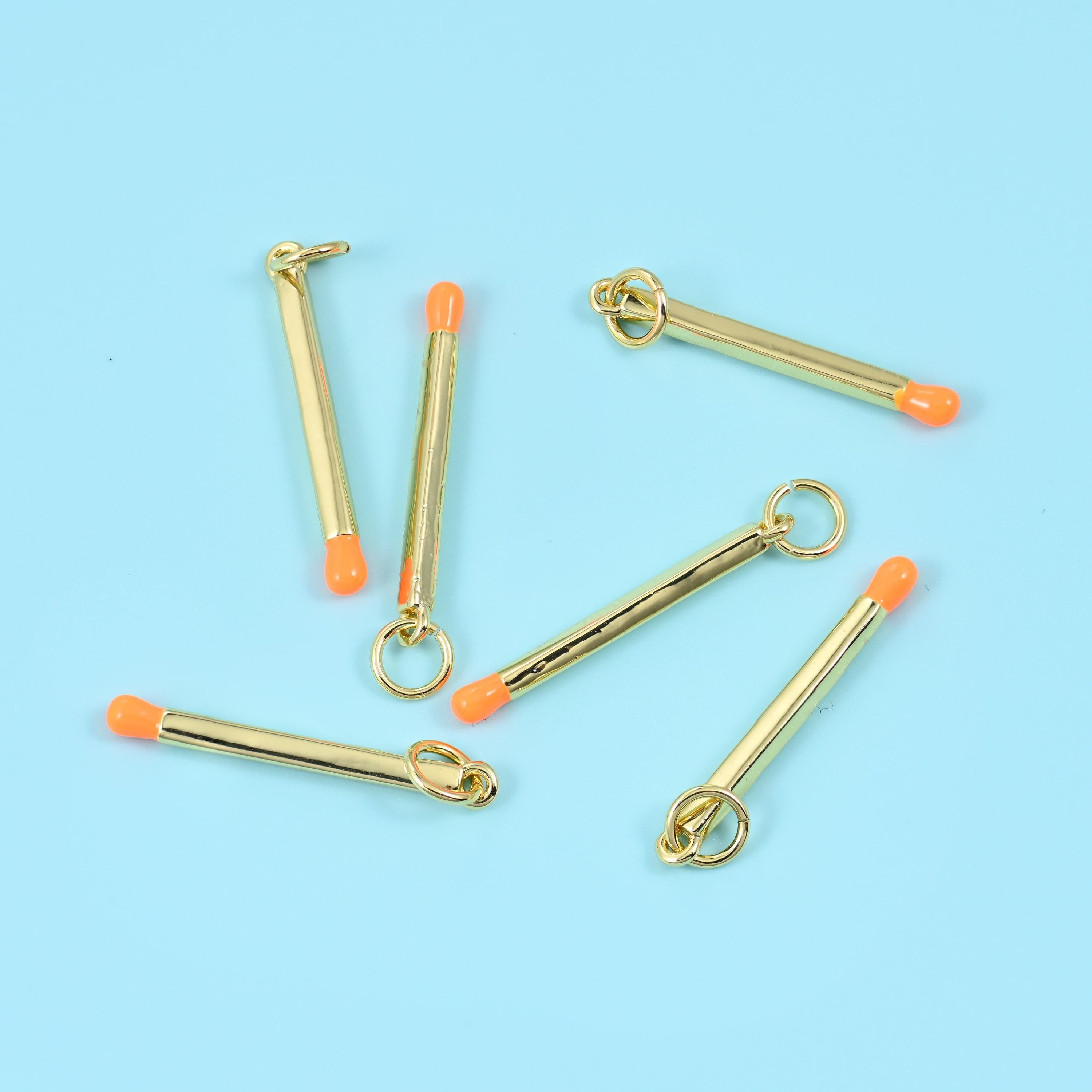 Matchstick cut brass, 18k gold filled, beads