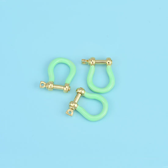 Horse Shoe Shackle Clasp, 1 piece, multiple colors available