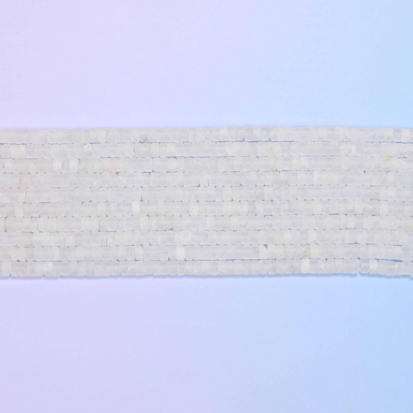 Matte Clear Quartz Heishi Disc Beads: Jewelry Making Supply, 15 Inch Strand