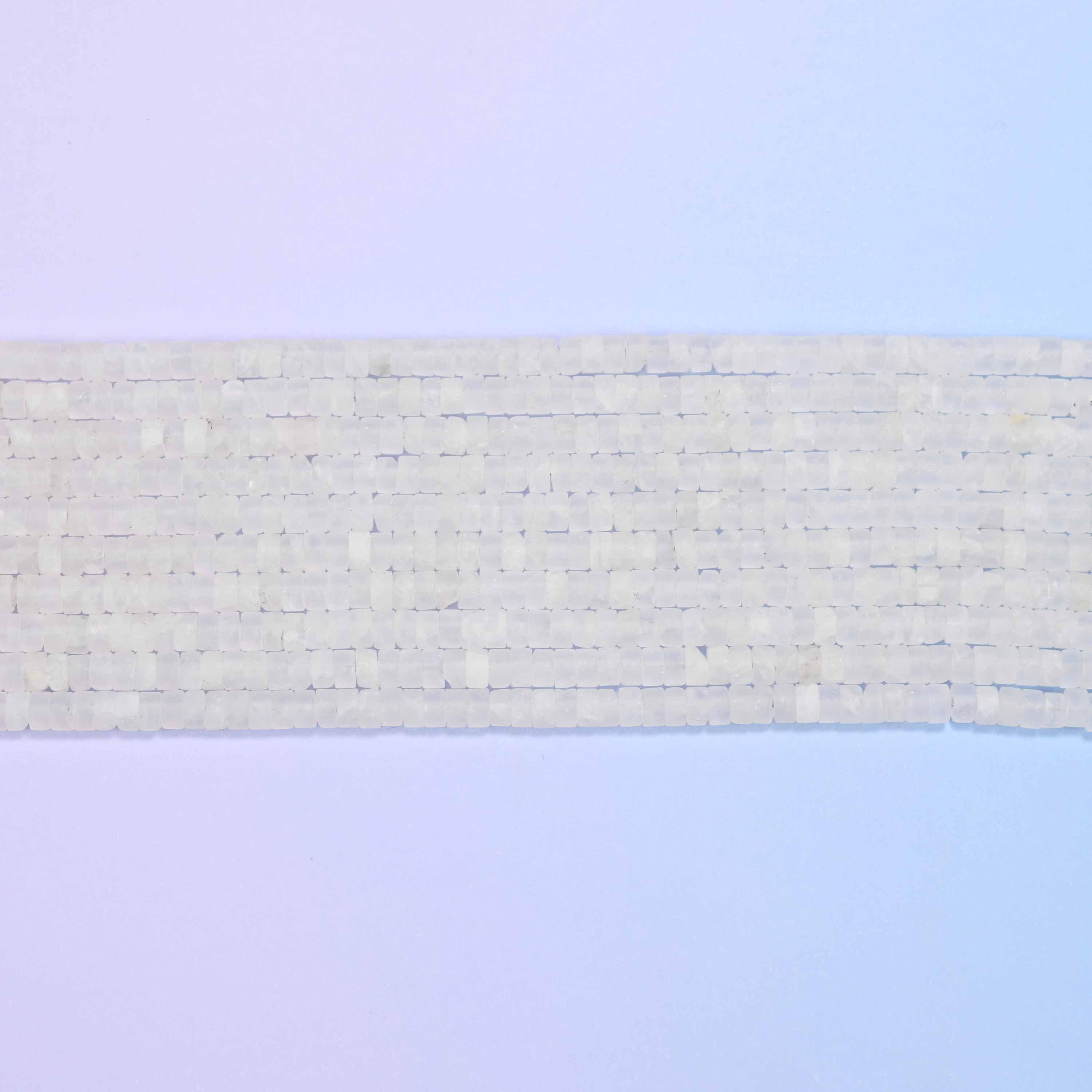Matte Clear Quartz Heishi Disc Beads: Jewelry Making Supply, 15 Inch Strand
