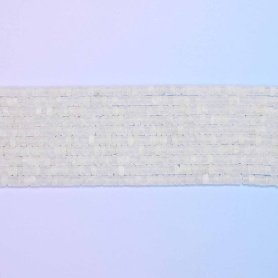 Matte Clear Quartz Heishi Disc Beads: Jewelry Making Supply, 15 Inch Strand