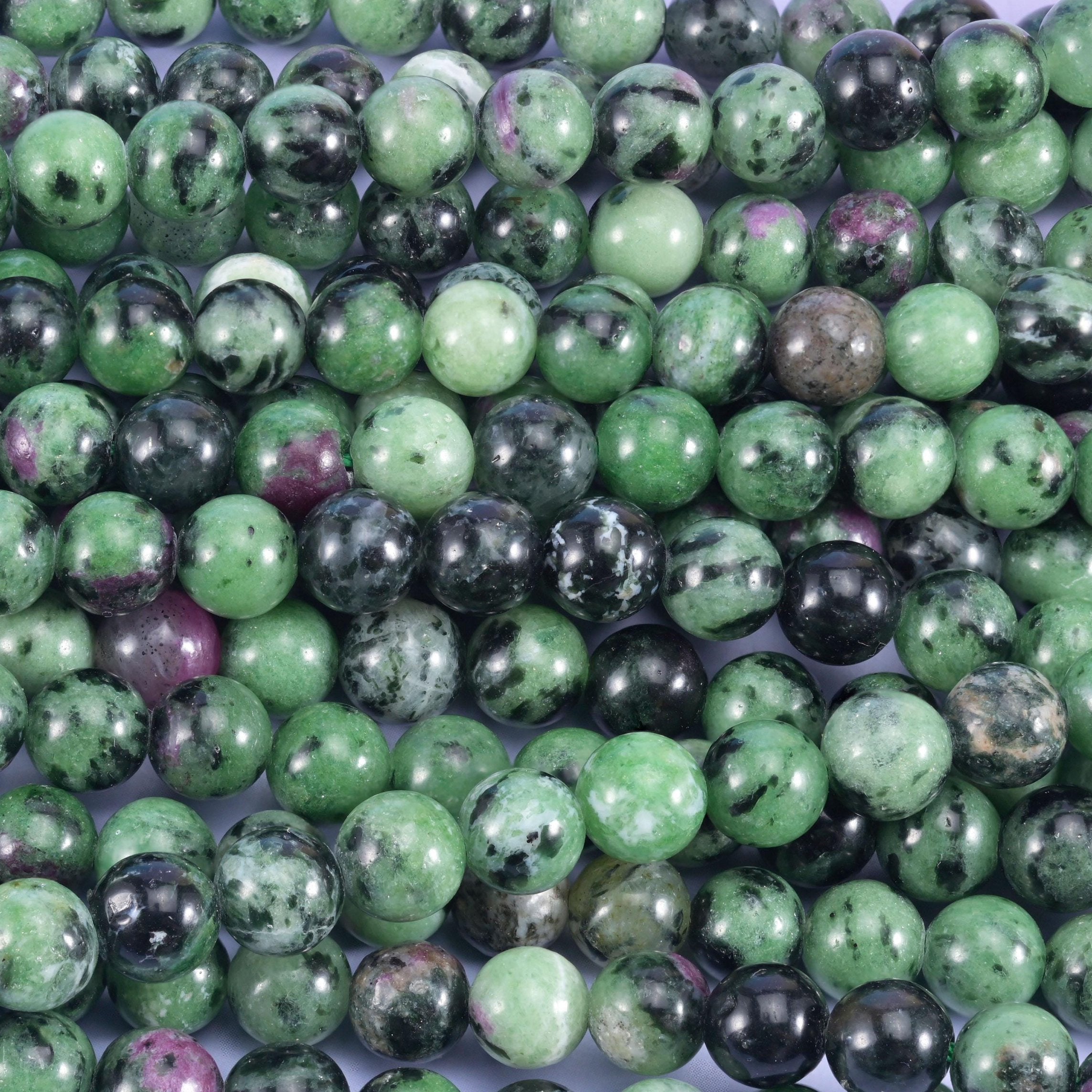 Ruby Zoisite beads for jewellery making