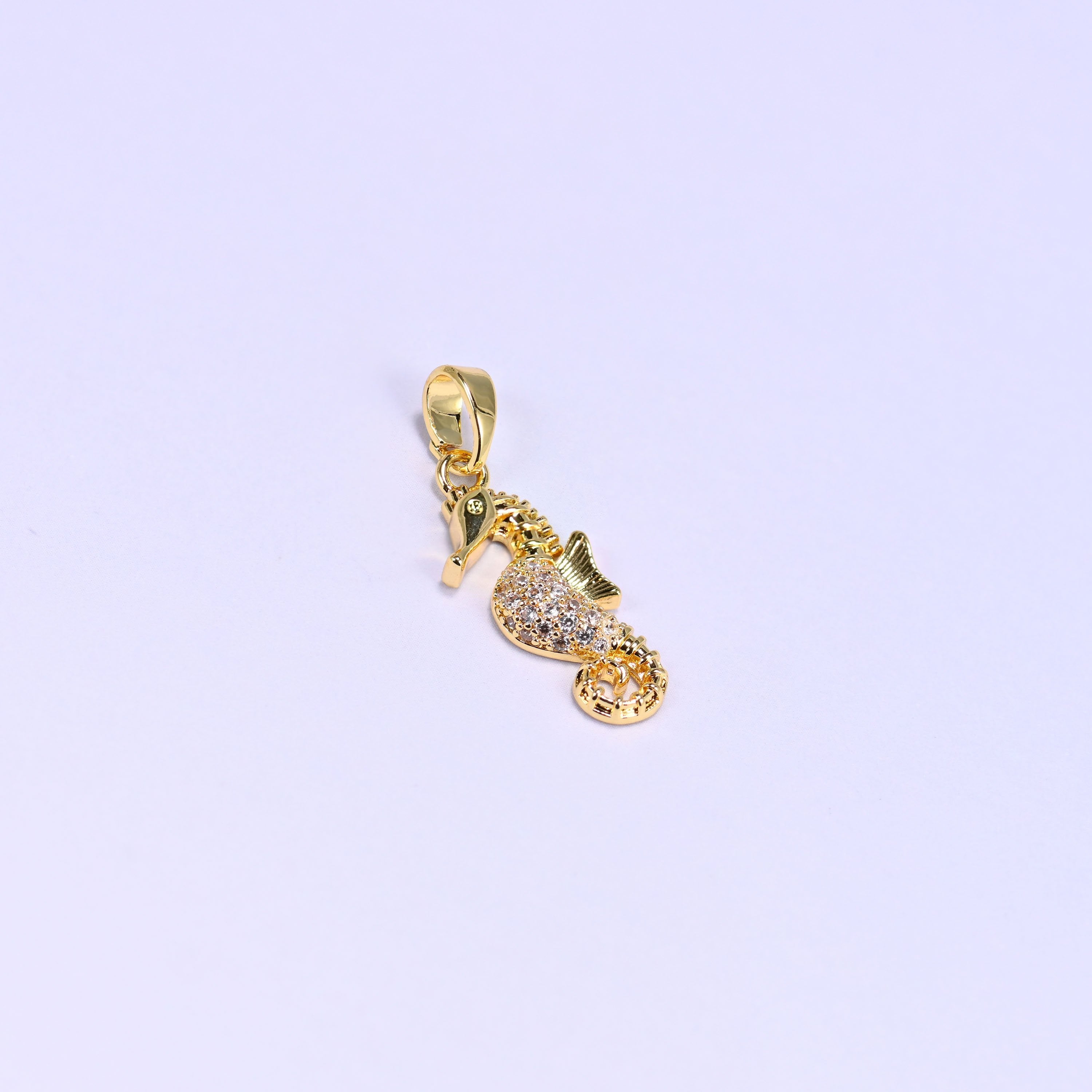 Sea Horse Zircon Pendants, bail approx 6.0mm x 2.90mm