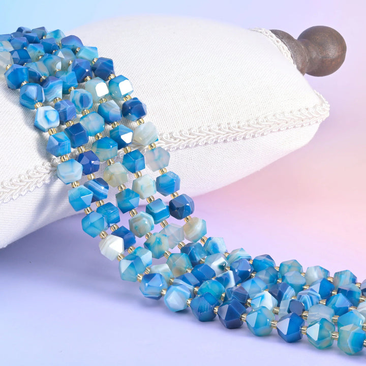 Diamond rhombus beads, faceted eight sides, 10mm