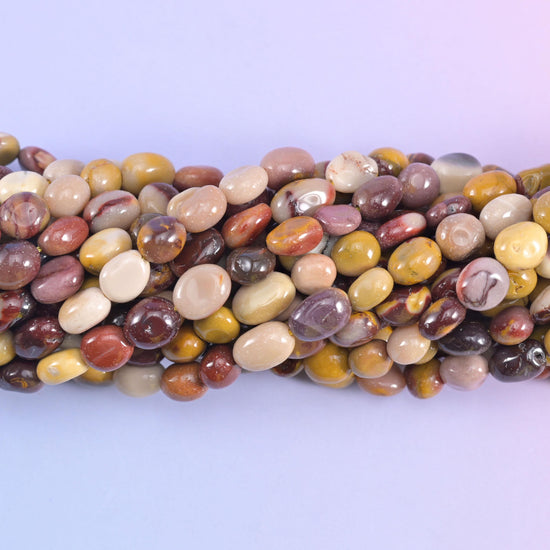 Mookaite Pebble Nugget Beads, 15.5 inch strand