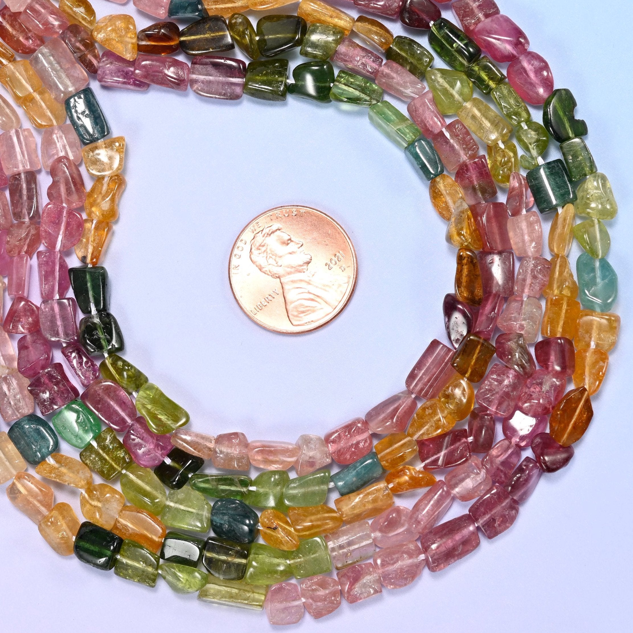 Tourmaline Irregular Freeform Nugget Beads, approximately 0.8mm hole
