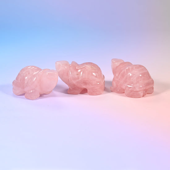 Turtle Crystal Figurine, hand-carved gemstone turtle polished to a high shine