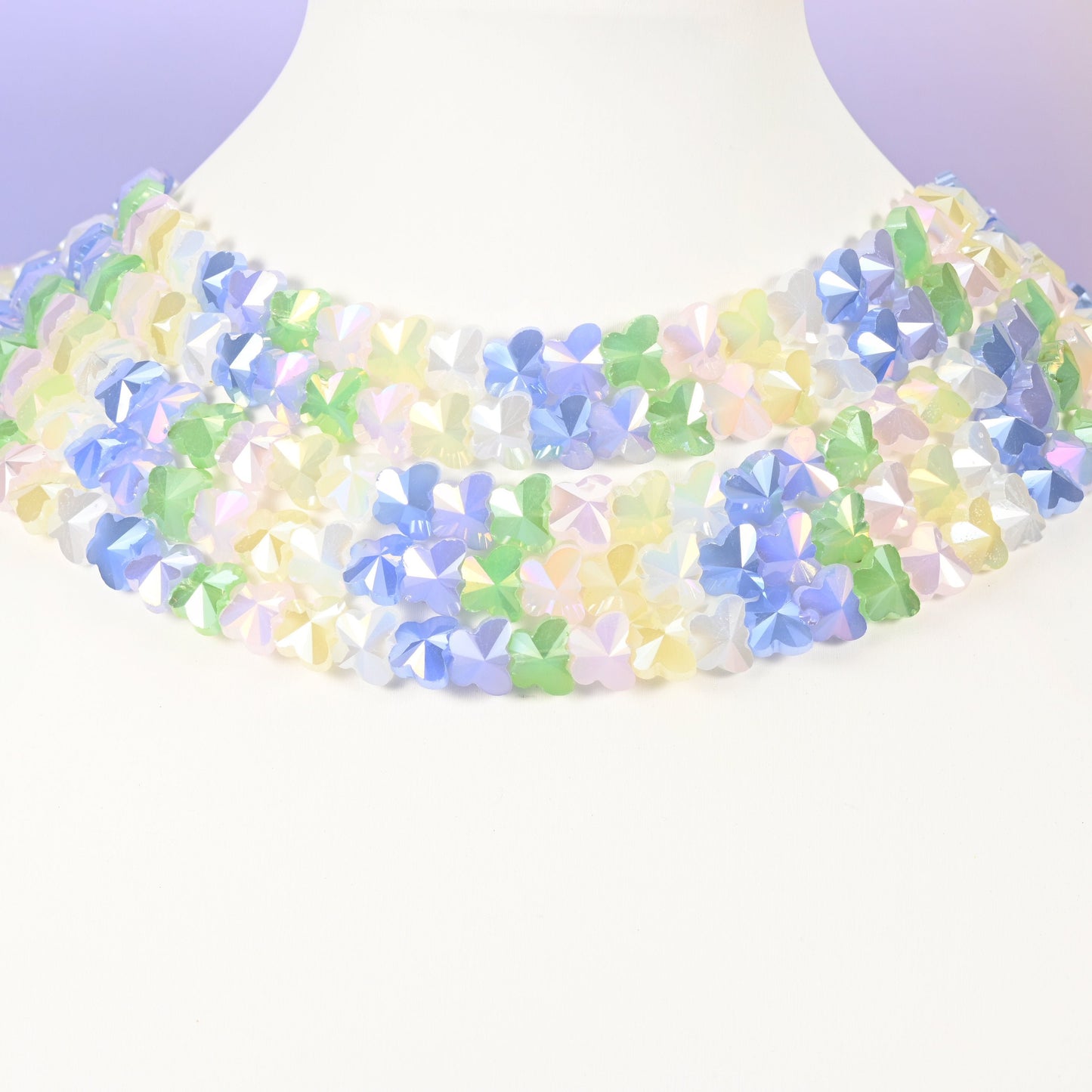 Glass beads, butterfly, Approximately 7.60x9.60mm