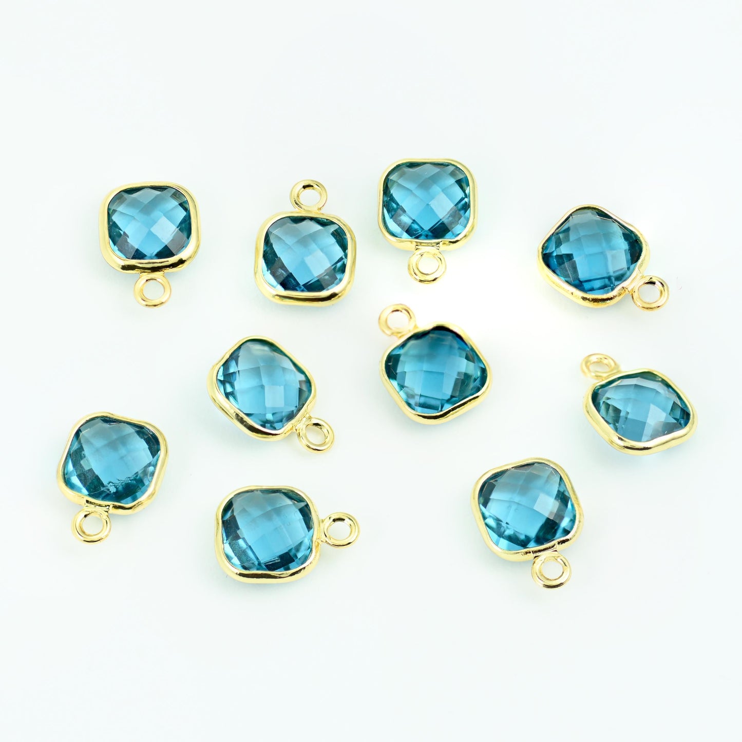 Brass, 18K Gold Filled, and Zircon — lead free and nickel free at 9 x 7mm