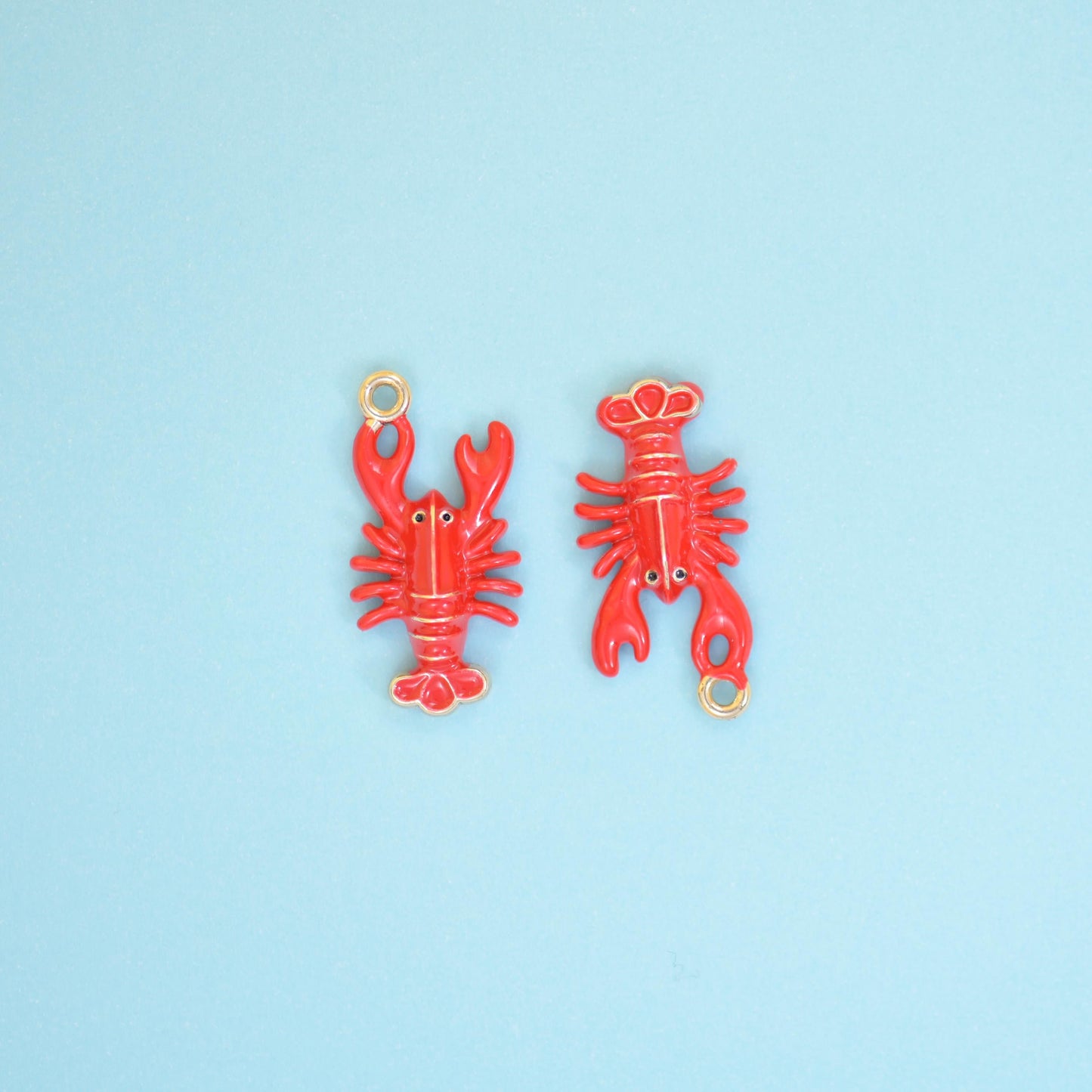 Lobster cut brass, 18k gold filled, beads