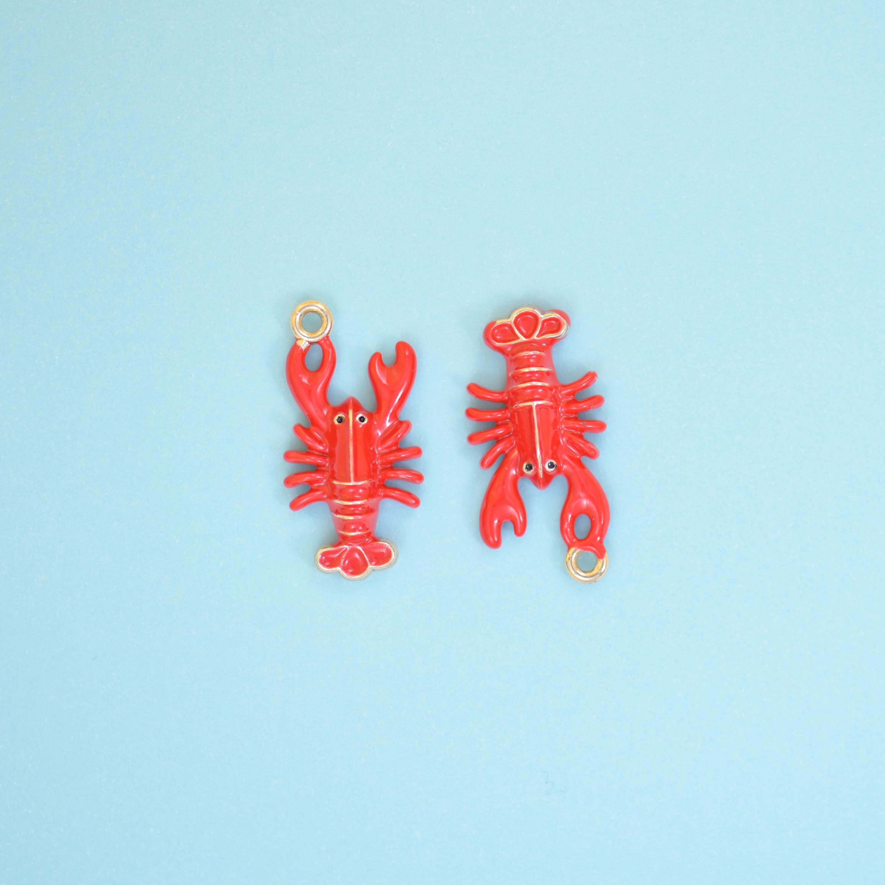 Lobster cut brass, 18k gold filled, beads