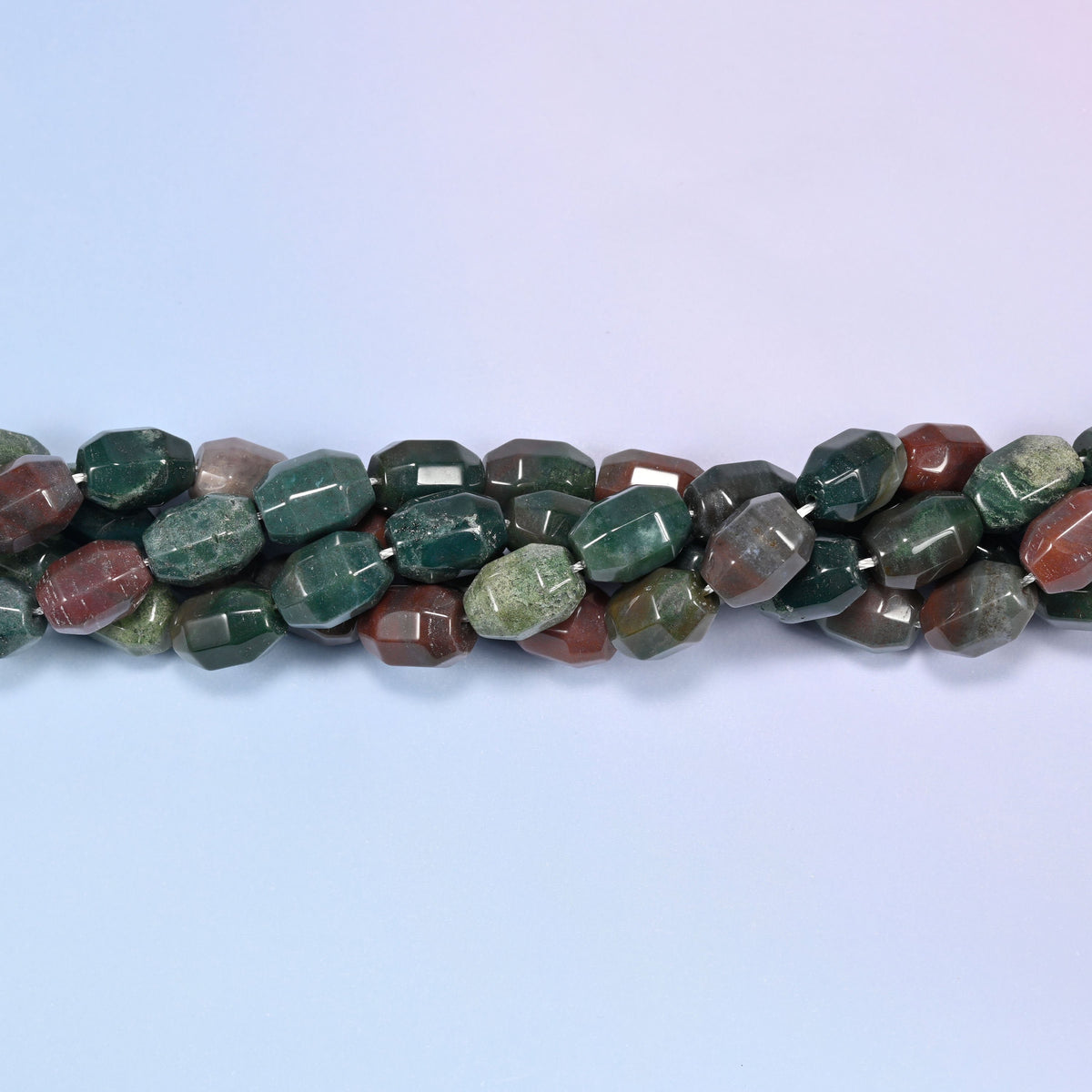 Natural Indian Agate Faceted Barrel Beads, full strand of approximately 28 beads.