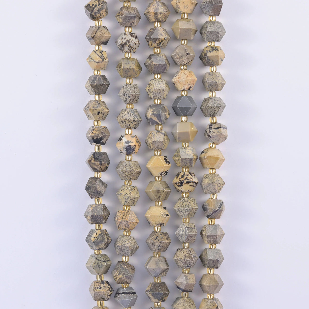 Diamond Rhombus Gemstone Beads for multi-stone sets repeating the same cut in different colours.