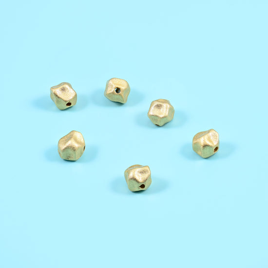 Irregular pebble shape gold filled nugget spacer bead