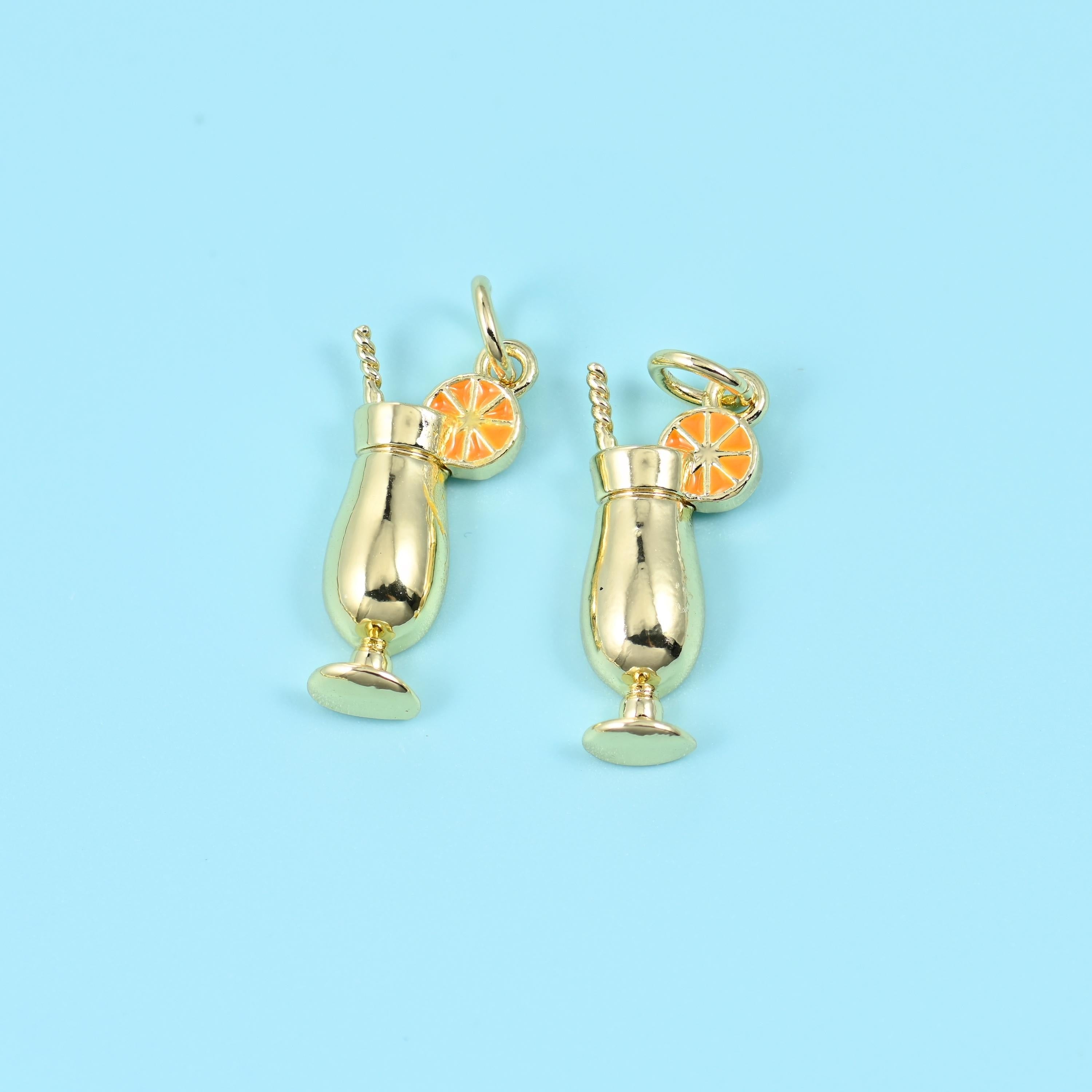 Brass beads, beer mug, 12.42 x 8.11mm