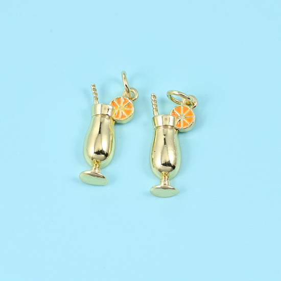 Brass beads, beer mug, 12.42 x 8.11mm