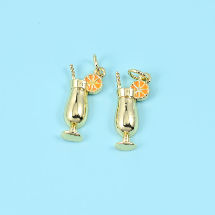 Brass beads, beer mug, 12.42 x 8.11mm