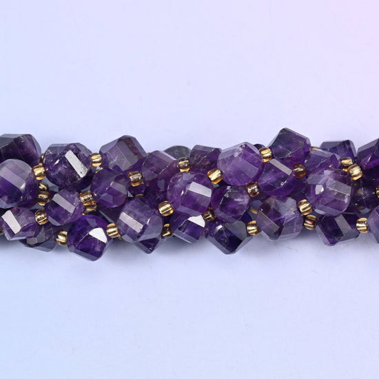 Dark Purple Amethyst beads, sold per 15 inch strand