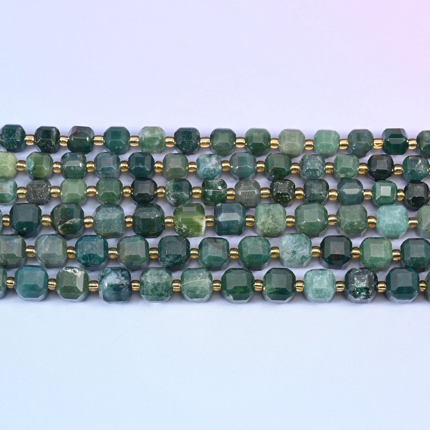 Moss Agate in sea green with moss-like green inclusions