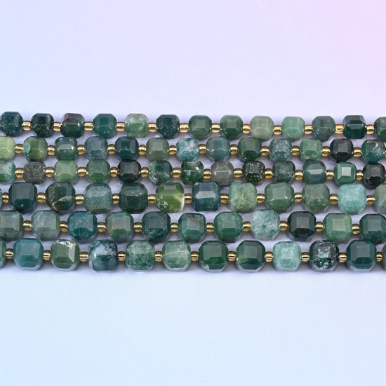 Moss Agate in sea green with moss-like green inclusions