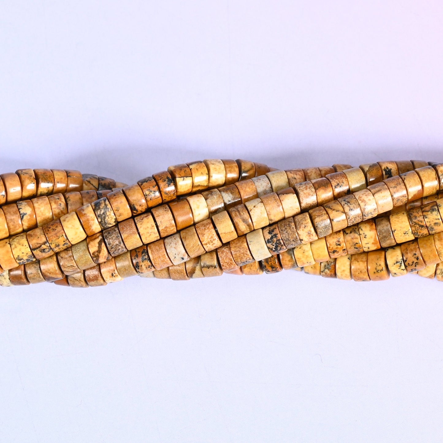 Picture Jasper Smooth Heishi Disc Beads, approximately 180 or 250 beads per strand