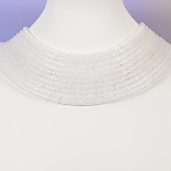 Clear Quartz beads, smooth heishi disc, 2 x 4mm