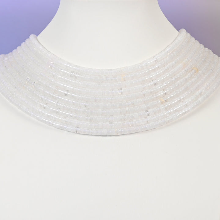 Clear Quartz beads, smooth heishi disc, 2 x 4mm