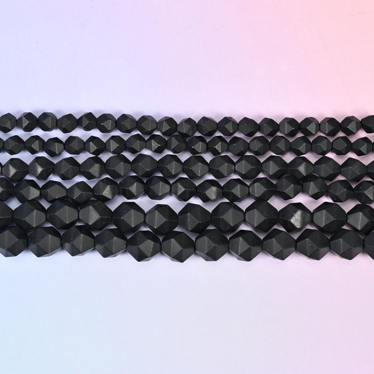 Matte Black Onyx in deep solid black with a velvety frosted surface