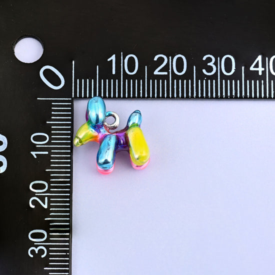 Balloon dog charm measured at 14.5mm, small enough for a charm bracelet or earrings.