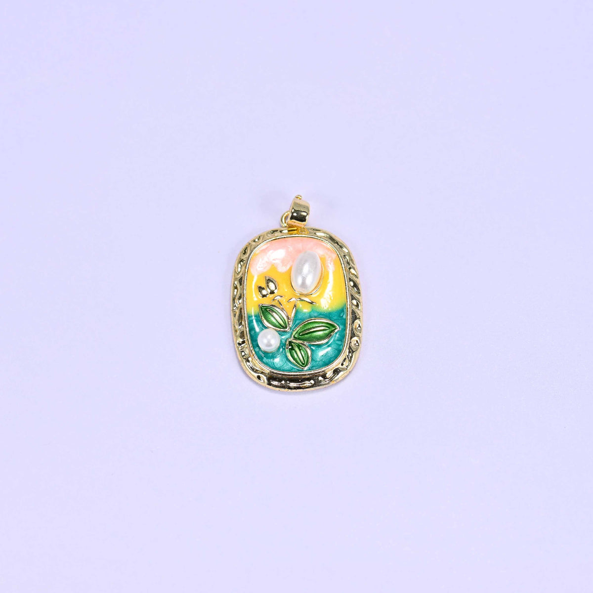 Enamel Rectangular Tulip Charms