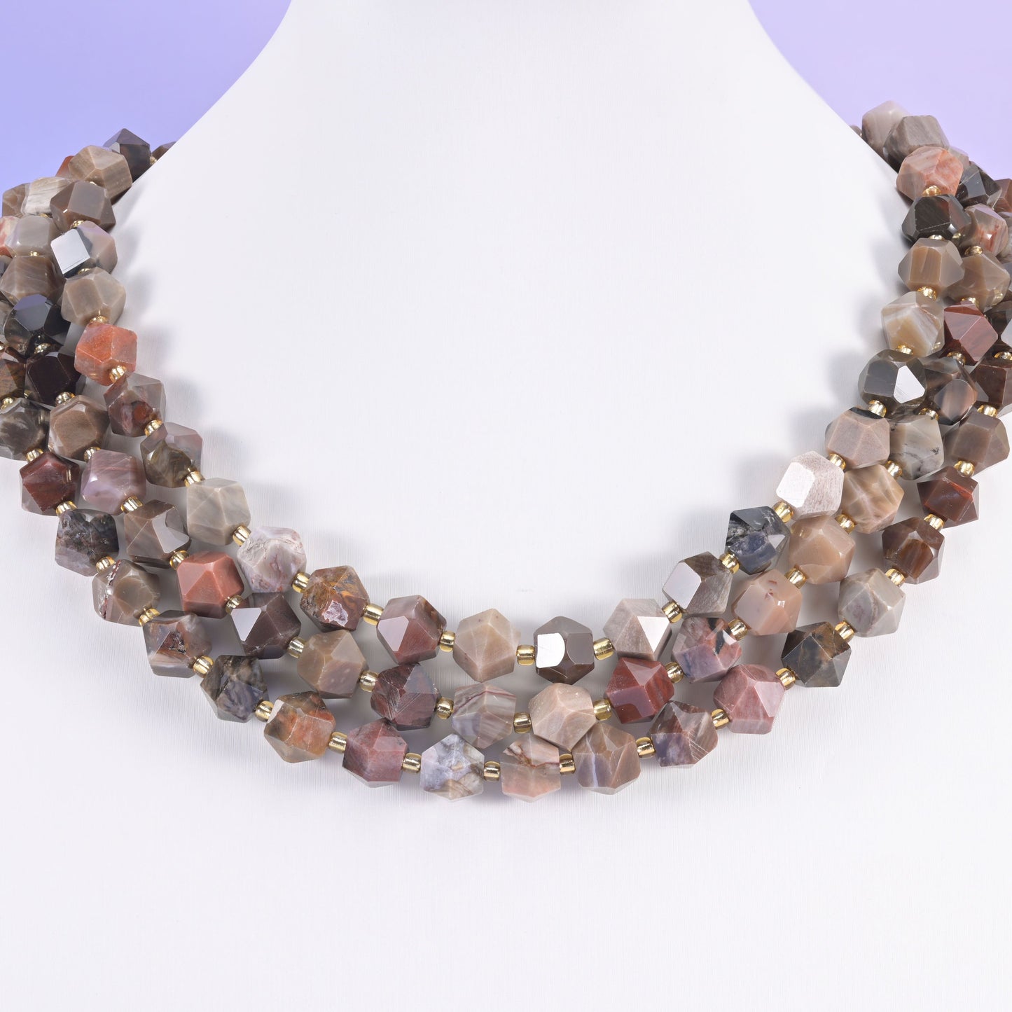 Faceted rhombus beads, 1.0mm hole takes beading wire, nylon thread and thin leather cord.