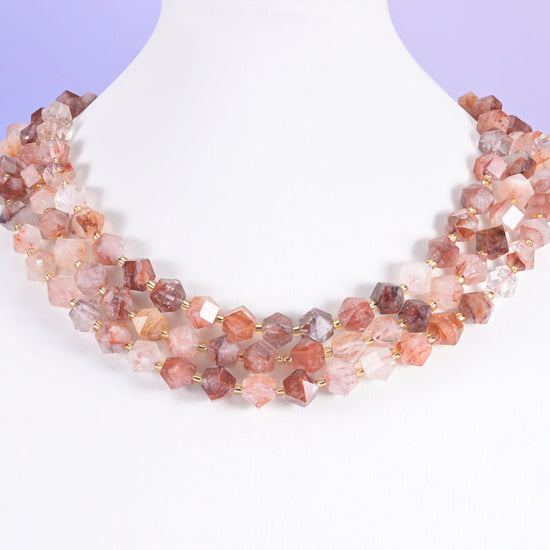 Faceted 8 Sides Diamond Rhombus Gemstone Beads, eight-sided faceted diamond rhombus cut.