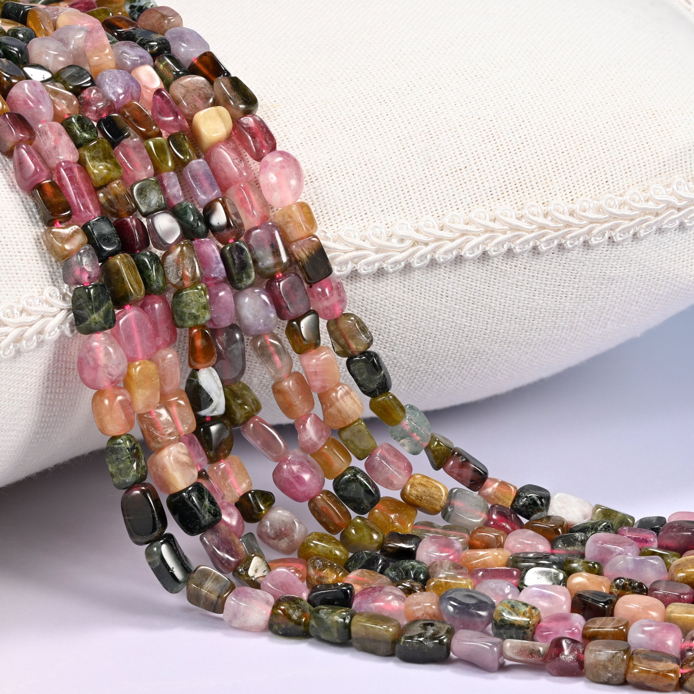 Colorful Tourmaline Irregular Freeform Nugget Beads