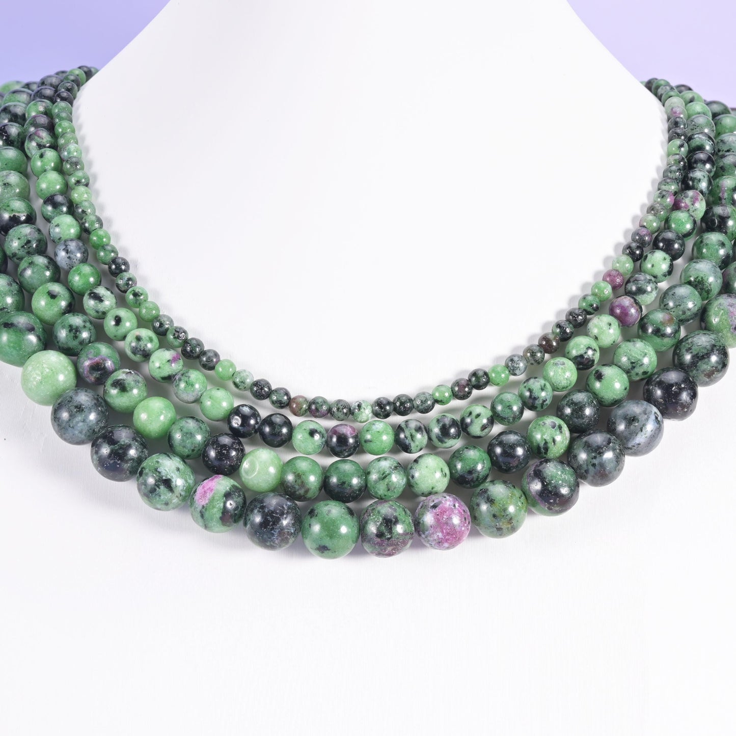 Ruby Zoisite beads, smooth round, 4mm, 6mm, 8mm, 10mm