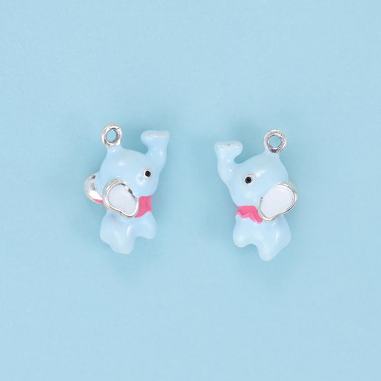 Elephant cut brass, 18k gold filled and 18k white gold filled, beads