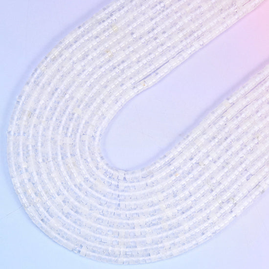 Clear Quartz Smooth Heishi Disc Beads 2x4mm, 15.5 inch strand