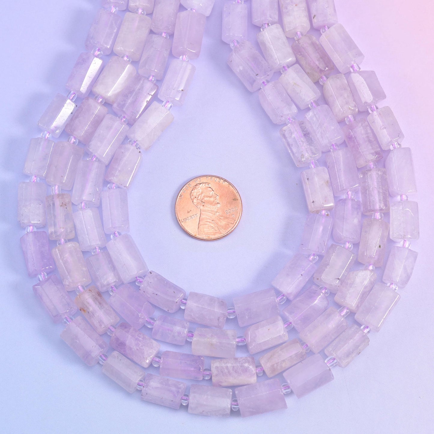 Natural Purple Jade faceted tube cylinder beads, center drilled for jewelry making