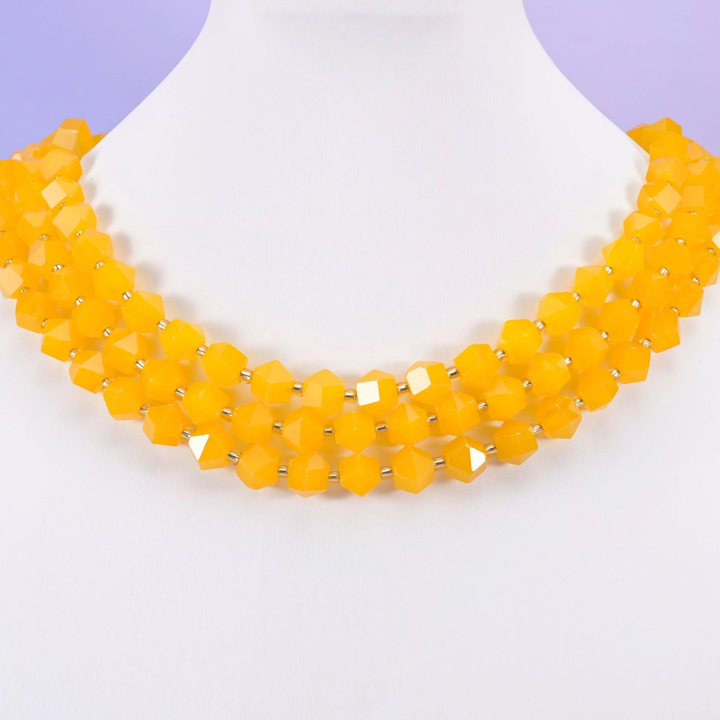 Dyed Yellow Jade beads, faceted diamond rhombus, 10mm