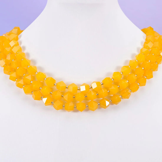 Dyed Yellow Jade beads, faceted diamond rhombus, 10mm