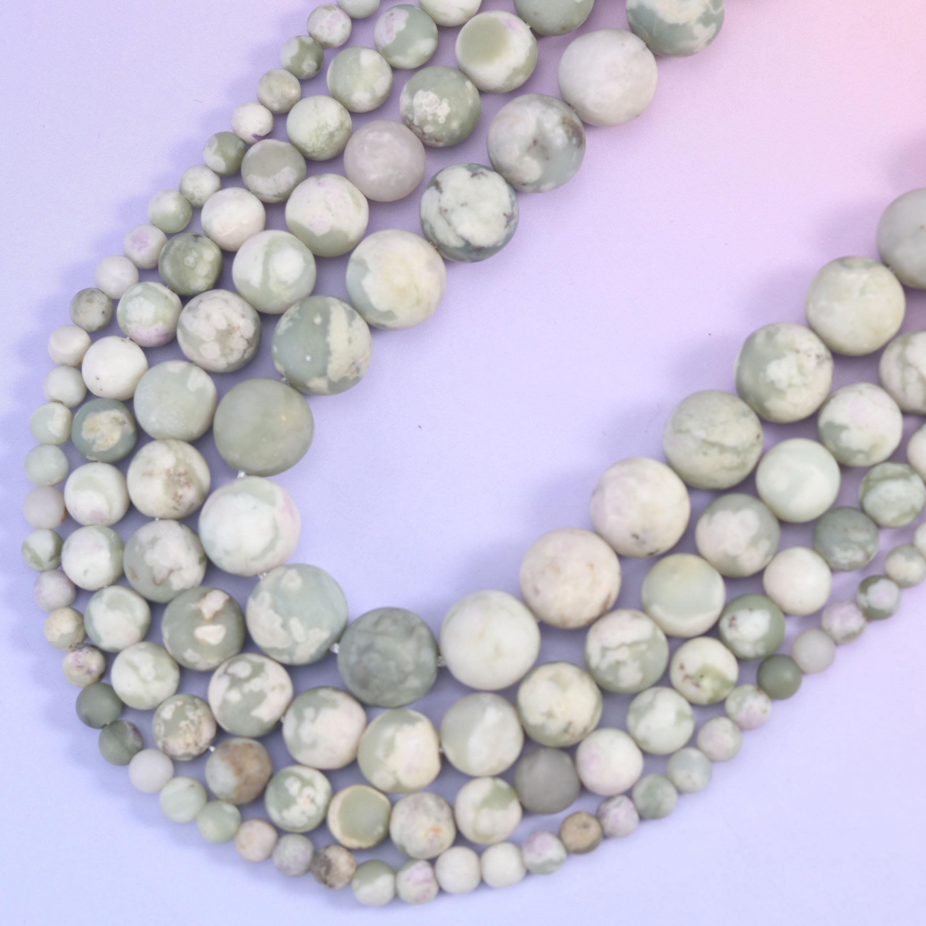 Peace Jasper round beads, 0.5mm to 1.2mm centre-drilled hole